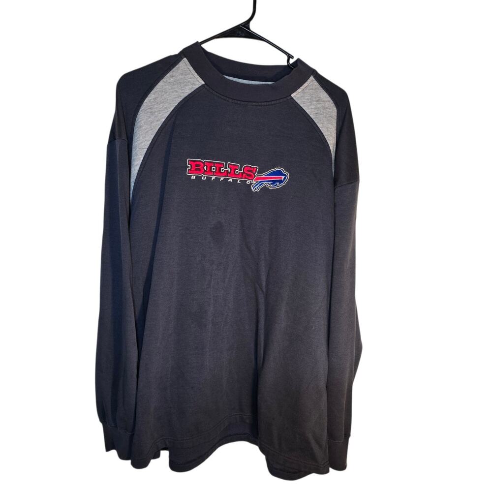Rare Vintage NFL Buffalo Bills Sweatshirt Mens XL Gray Red Blue Football